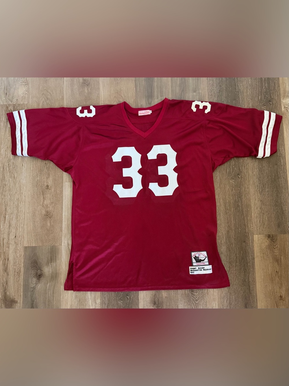 1947 Vintage NFL Washington Redskins Sammy Baugh #33 Mitchell & Ness Jersey - 54